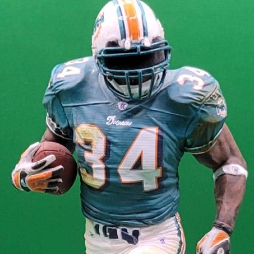 Ricky Williams NFL 10 aqua jersey / aqua mask - DRJ West Texas