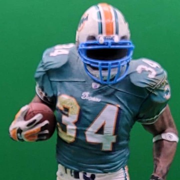 Ricky Williams NFL 10 aqua jersey / blue mask - DRJ West Texas