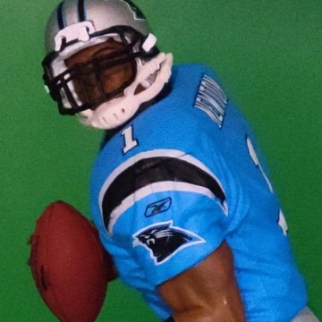 Cam Newton NFL 28 blue jersey 951 of 3000 - DRJ West Texas