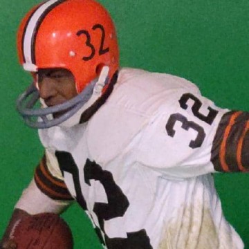 Jim Brown NFL Exclusive HOF white jersey helmet numbers - DRJ West Texas