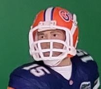Tim Tebow NCAA 3 blue pants 1671 of 2500 - DRJ West Texas