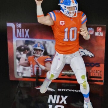 Bo Nix 2025 McFarlane NFL Wave 6 tb uniform - DRJ West Texas